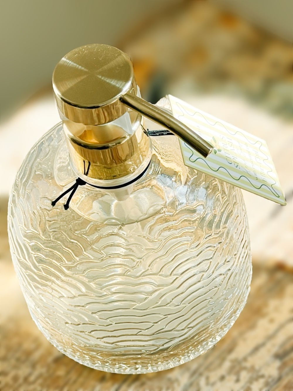 NEW Aroma Aria Citrus Splash Hand Wash / Soap Glass Bottle Gold Pump 16 OZ